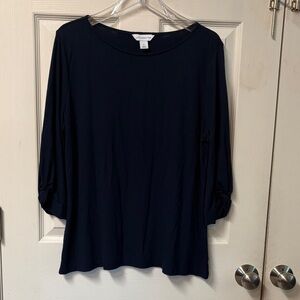 Liz Claiborne Navy Blue Blouse